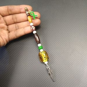 Green Awareness ribbon card/smoking Clip